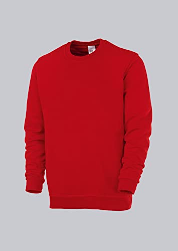 BP 1623-193-81-2XL Unisex-Sweatshirt, Lange Ärmel, Rundhalsausschnitt, Strickbündchen an Ärmeln und Saum, 320,00 g/m² Verstärkte Baumwolle, rot, 2XL von BP