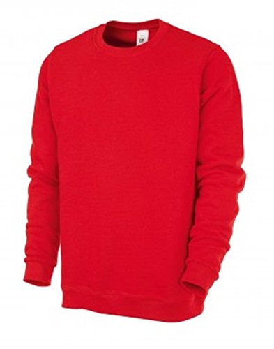BP 1623-193-81-3XL Unisex-Sweatshirt, Lange Ärmel, Rundhalsausschnitt, Strickbündchen an Ärmeln und Saum, 320,00 g/m² Verstärkte Baumwolle, rot, 3XL BP 1623-193-81-3XL Unisex-Sweatshirt, Lange Ärmel, Rundhalsausschnitt, Strickbündchen an Ärmeln und Saum, 320,00 g/m² Verstärkte Baumwolle, rot, 3XL von BP