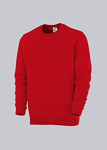 BP 1623-193-81-XL Unisex-Sweatshirt, Lange Ärmel, Rundhalsausschnitt, Strickbündchen an Ärmeln und Saum, 320,00 g/m² Verstärkte Baumwolle, rot, XL von BP