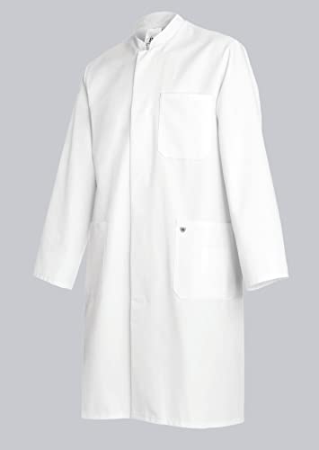 BP 1626-485-21-46l Mantel für Männer, Langarm, Stehkragen, 215,00 g/m² Stoffmischung, weiß, 46l von BP