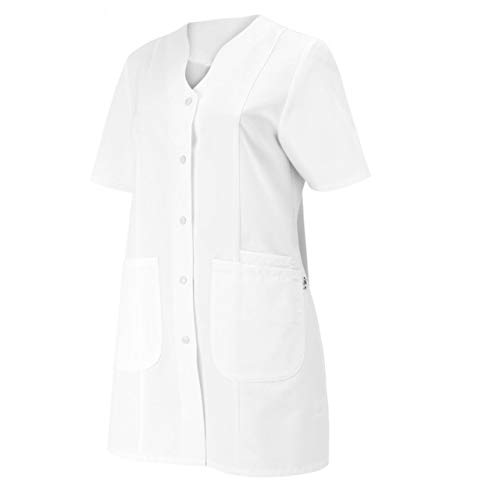 BP 1640-485-21-50n Damen-Kasack, 1/2 Hülse, V-Ausschnitt mit Druckknopfband, 215,00 g/m² Stoffmischung, weiß, 50n BP 1640-485-21-50n Damen-Kasack, 1/2 Hülse, V-Ausschnitt mit Druckknopfband, 215,00 g/m² Stoffmischung, weiß, 50n von BP