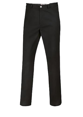 BP 1643-400-32-2XLn Unisex-Hose, Jeans-Stil mit verstellbarem Gummizug hinten, 215,00 g/m² Stoffmischung, schwarz, 2XLn von BP