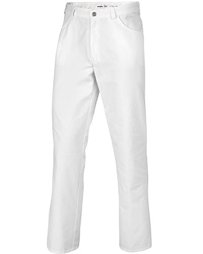 BP 1643-558-21-2XLn Unisex-Hose, Jeans-Stil mit verstellbarem Gummizug hinten, 245,00 g/m² Stoffmischung, weiß, 2XLn von BP