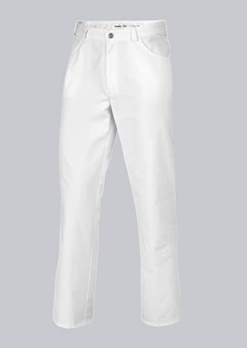 BP 1643-686-21-Ln Unisex-Hose, Jeans-Stil mit verstellbarem Gummizug hinten, 230,00 g/m² Stoffmischung mit Stretch, weiß, Ln von BP