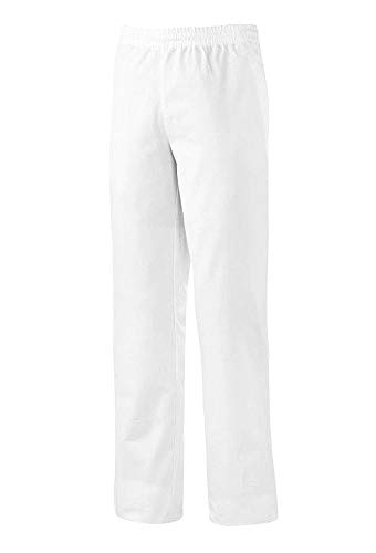 BP 1645-130-21-XSn Unisex-Hose, mit Gummizug in der Taille, 205,00 g/m² Reine Baumwolle, weiß, XSn von BP