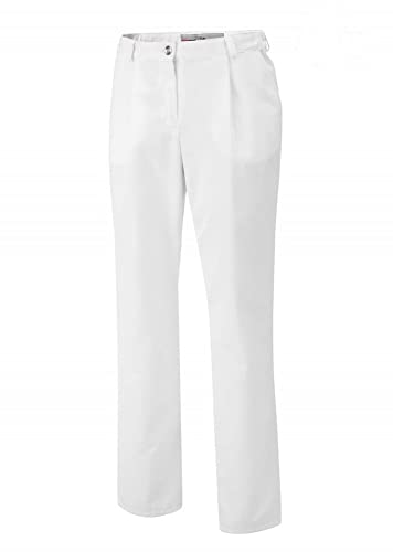 BP 1647-400-21-40n Hosen für Frauen, mit Bundfalten und Taschen, 215,00 g/m² Stoffmischung, weiß, 40n von BP