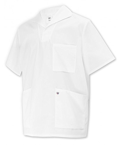 BP 1659-400-21-Sn Unisex Überzieh-Kasack, 1/2 Ärmel mit Spatenkragen, 215,00 g/m² Stoffmischung, weiß, Sn von BP