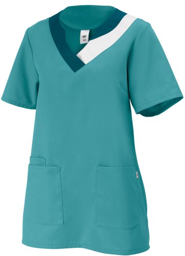 BP 1664-400-77-48n Überzieh-Kasack für Frauen, 1/2 Ärmel, V-Ausschnitt mit farbigem Rand, 215,00 g/m² Stoffmischung, Benzin ,48n BP 1664-400-77-48n Überzieh-Kasack für Frauen, 1/2 Ärmel, V-Ausschnitt mit farbigem Rand, 215,00 g/m² Stoffmischung, Benzin ,48n von BP