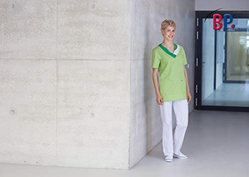 BP 1664-400-78-48n Überzieh-Kasack für Frauen, 1/2 Ärmel, V-Ausschnitt mit farbigem Rand, 215,00 g/m² Stoffmischung, hellgrün ,48n BP 1664-400-78-48n Überzieh-Kasack für Frauen, 1/2 Ärmel, V-Ausschnitt mit farbigem Rand, 215,00 g/m² Stoffmischung, hellgrün ,48n von BP