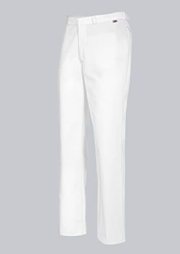 BP 1672-558-21-Mn Unisex-Hose, mit elastischer, verstellbarer Taille, 245,00 g/m² Stoffmischung, weiß, Mn von BP