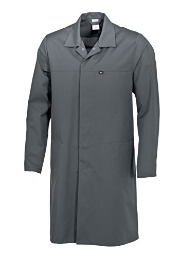BP 1673-500-53-Sl Unisex-Mantel, 1/1 Ärmel mit verstellbarem Schlitz an der Manschette, 210,00 g/m² Stoffmischung, dunkelgrau, Sl von BP