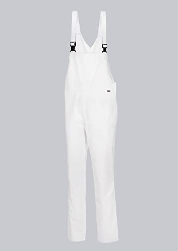 BP 1675-558-21-XSs Unisex Latzhose, mit Gummizug in der Taille, 245,00 g/m² Stoffmischung, weiß, XSs von BP