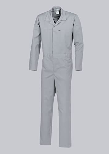 BP 1676-558-51-Ll Unisex-Overall, 1/1 Ärmel mit verstellbarem Schlitz am Ärmelbund und elastischem, verstellbarem Bund, 245,00 g/m² Stoffmischung, hellgrau, Ll von BP