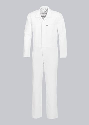 BP 1676-750-21-Ss Unisex-Overall, 1/1 Ärmel mit verstellbarem Schlitz am Ärmelbund und elastischem, verstellbarem Bund, 250,00 g/m² Verstärkte Baumwolle, weiß, Ss von BP