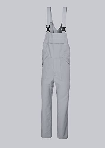 BP 1681-558-51-Sn Unisex Arbeits-Latzhose, mit elastischer, verstellbarer Taille, 245,00 g/m² Stoffmischung, hellgrau, Sn von BP