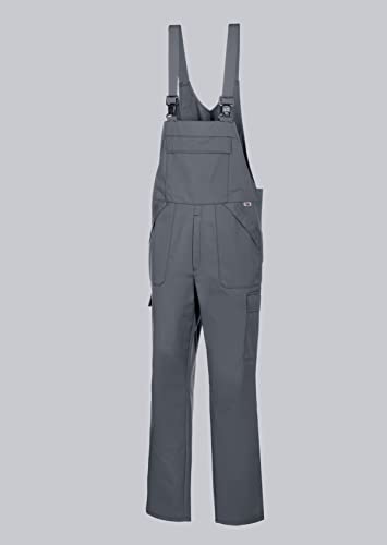 BP 1681-558-53-Ms Unisex Arbeits-Latzhose, mit elastischer, verstellbarer Taille, 245,00 g/m² Stoffmischung, dunkelgrau, Ms von BP