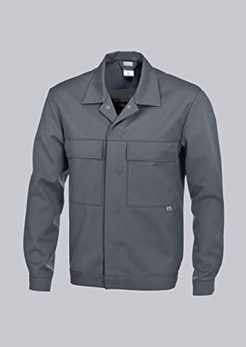 BP 1682-558-53-Ll Unisex-Arbeitsjacke, 1/1 Ärmel, Manschetten mit verstellbarem Druckknopfverschluss, 245,00 g/m² Stoffmischung, dunkelgrau, Ll von BP