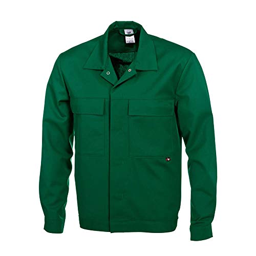 BP 1682-558-74-Ml Unisex-Arbeitsjacke, 1/1 Ärmel, Manschetten mit verstellbarem Druckknopfverschluss, 245,00 g/m² Stoffmischung, mittelgrün, Ml von BP