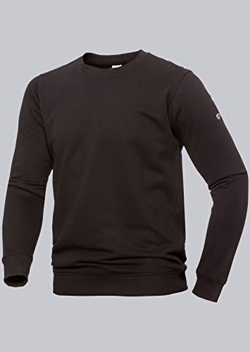 BP 1720-293-0032-2XL Unisex-Sweatshirt, Schlanke Silhouette, lange Ärmel und Rundhalsausschnitt, 280,00 g/m² Baumwolle mit Stretch, schwarz, 2XL von BP