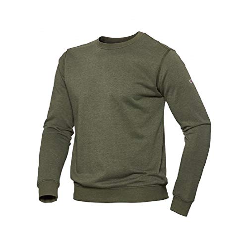 BP 1720-293-0073-4XL Unisex-Sweatshirt, Schlanke Silhouette, lange Ärmel und Rundhalsausschnitt, 280,00 g/m² Stoffmischung mit Stretch, oliv, 4XL von BP