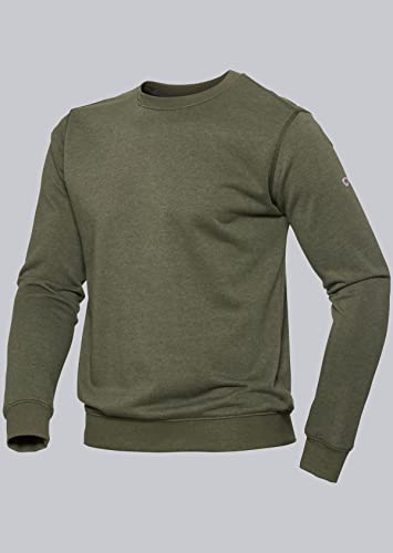 BP 1720-293-0073-M Unisex-Sweatshirt, Schlanke Silhouette, lange Ärmel und Rundhalsausschnitt, 280,00 g/m² Stoffmischung mit Stretch, oliv, M von BP