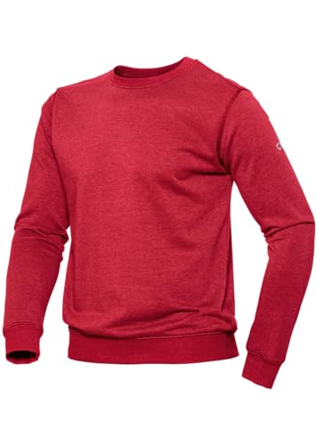 BP 1720-293-0081-XS Unisex-Sweatshirt, Schlanke Silhouette, lange Ärmel und Rundhalsausschnitt, 280,00 g/m² Stoffmischung mit Stretch, rot, XS von BP