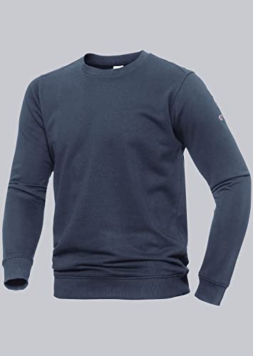 BP 1720-293-0110-2XL Unisex-Sweatshirt, Schlanke Silhouette, lange Ärmel und Rundhalsausschnitt, 280,00 g/m² Stoffmischung mit Stretch, Nachtblau, 2XL von BP