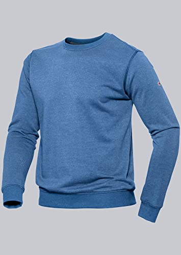 BP 1720-293-0116-3XL Unisex-Sweatshirt, Schlanke Silhouette, lange Ärmel und Rundhalsausschnitt, 280,00 g/m² Verstärkte Baumwolle, azurblau, 3XL von BP