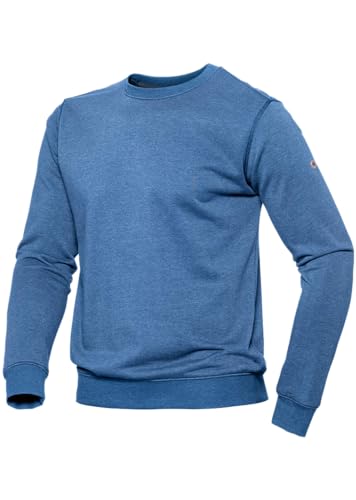 BP 1720-293-0116-M Unisex-Sweatshirt, Schlanke Silhouette, lange Ärmel und Rundhalsausschnitt, 280,00 g/m² Verstärkte Baumwolle, azurblau, M von BP