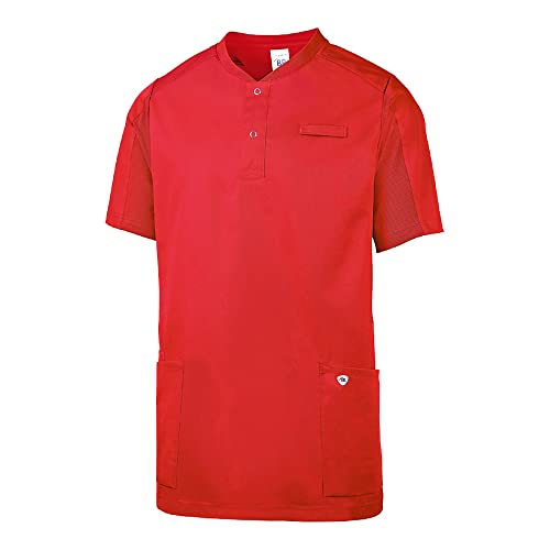 BP 1739-435-0081-L Unisex Comfort-Tunika, 1/2 Ärmel, Piqué-Einsätze und Arm-Lift-System, 180,00 g/m² Stoffmischung, rot, L von BP