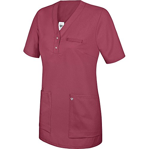 BP 1740-435-182-2XL Überzieh-Kasack für Frauen, 1/2 Hülse, V-Ausschnitt mit schmalem Druckknopfband, 180,00 g/m² Stoffmischung, Brombeere ,2XL von BP