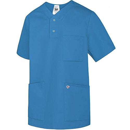 BP 1741-435-116-2XL Unisex Einschlupf-Kasack, 1/2 Ärmel, V-Ausschnitt mit Arm-Lift-System, 180,00 g/m² Stoffmischung, azurblau, 2XL BP 1741-435-116-2XL Unisex Einschlupf-Kasack, 1/2 Ärmel, V-Ausschnitt mit Arm-Lift-System, 180,00 g/m² Stoffmischung, azurblau, 2XL von BP