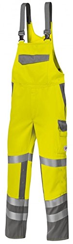 BP 1790-555-21-58n Latzhose, Stretch-Hosenträger mit Clipbefestigungen, 295,00 g/m² Stoffmischung, weiß/dunkelgrau ,58n von BP