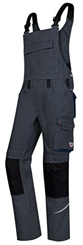 BP 1804-720-56-50s Latzhose, Stretch-Hosenträger mit Clipbefestigungen, 305,00 g/m² Verstärkte Baumwolle, anthrazit, 50s von BP