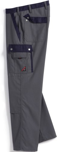 BP 1815-720-153-27 Arbeitshosen, Jeans-Stil mit Rückenpasse, 305,00 g/m² Verstärkte Baumwolle, dunkelgrau/dunkelblau, 27 von BP