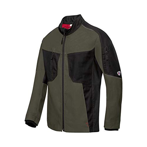 BP 1822-565-7332-56/58n Arbeitsjacke für Männer, Gefütterter Stehkragen und Frontreißverschluss, 285,00 g/m² Stoffmischung, oliv/schwarz, 56/58n von BP