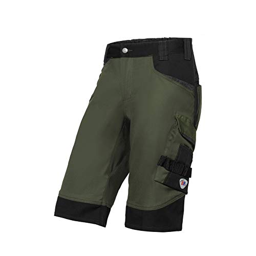 BP 1827-033-7332-48n Shorts, Höhere Taille am Rücken, 225,00 g/m² Stoffmischung mit Stretch, oliv/schwarz, 48n von BP