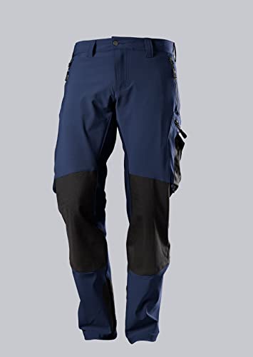 BP 1861-620-1432-54n Super-Stretch-Hose für Männer, Schlanke Silhouette mit höherer Taille am Rücken, 250,00 g/m² Stoffmischung mit Stretch, Nachtblau/Schwarz, 54n von BP