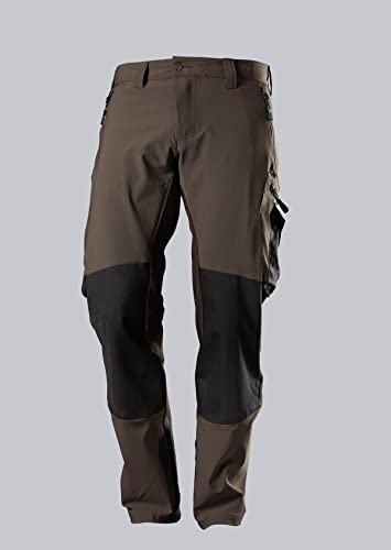 BP 1861-620-4832-44n Super-Stretch-Hose für Männer, Schlanke Silhouette mit höherer Taille am Rücken, 250,00 g/m² Stoffmischung mit Stretch, braun/schwarz, 44n von BP