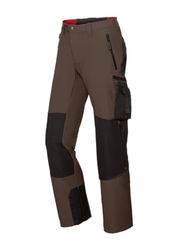 BP 1861-620-4832-48l Super-Stretch-Hose für Männer, Schlanke Silhouette mit höherer Taille am Rücken, 250,00 g/m² Stoffmischung mit Stretch, braun/schwarz, 48l von BP