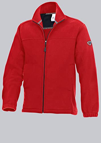 BP 1872-646-81-3XL Fleece-Jacke, Stehkragen- und Arm-Hebesystem, 270,00 g/m² 100% Polyester, rot, 3XL von BP