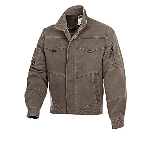 BP 1884-585-41-47/49 Stoffmischung Stehkragen mit Taschen Arbeitsjacke für Männer, 65% Polyester/35% Baumwolle, Havanna, 47/49 Größe von BP