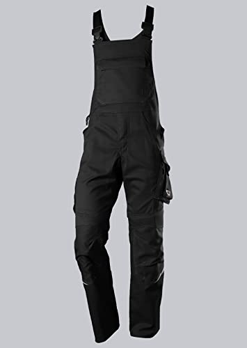 BP 1979-570-0032 Latzhose mit Kniepolstertaschen - Stretch-Hosenträger - Verstellbarer Bund - 65% Polyester, 35% Baumwolle - Lange Passform - Größe: 58l - Farbe: schwarz von BP