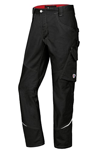 BP 1980-570-32 Schmale Arbeitshose - Schlanke Silhouette - Stretchmaterial - Elastischer Rücken - Ergonomischer Schnitt - 65% Polyester, 35% Baumwolle - Lange Passform - Größe: 52l - Farbe: schwarz von BP