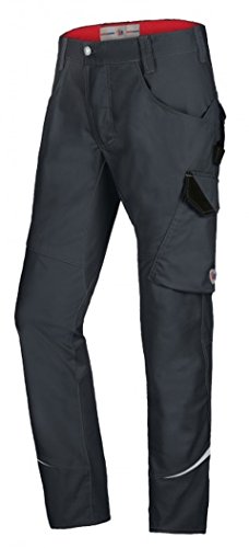 BP 1980-570-56 Schmale Arbeitshose - Schlanke Silhouette - Stretchmaterial - Elastischer Rücken - Ergonomischer Schnitt - 65% Polyester, 35% Baumwolle - Lange Passform - Größe: 54l - Farbe: anthrazit von BP
