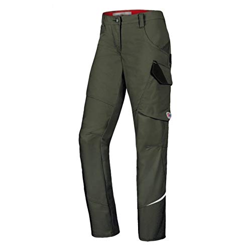 BP 1981-570-73 Schmale Arbeitshose für Damen - Schlanke Silhouette - Stretchmaterial - Elastischer Bund - 65% Polyester, 35% Baumwolle - Normale Passform - Größe: 50n - Farbe: oliv von BP