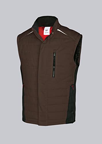 BP 1986-570-48 Thermoweste - Schlanke Silhouette - Stehkragen - Thermofutter - 65% Polyester, 35% Baumwolle - Standard Passform - Größe: S - Farbe: braun von BP