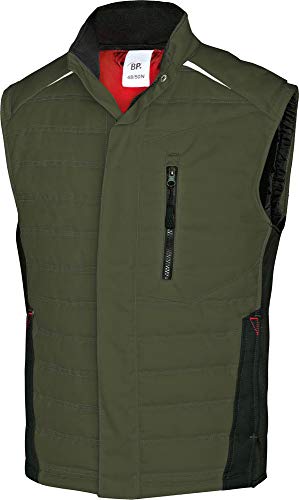 BP 1986-570-73 Thermoweste - Schlanke Silhouette - Stehkragen - Thermofutter - 65% Polyester, 35% Baumwolle - Standard Passform - Größe: 2XL - Farbe: oliv von BP