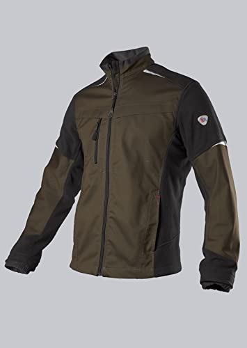 BP 1992-570-48 Hybrid-Arbeitsjacke - Gefütterter Stehkragen - Ergonomische Ärmel - Reines Polyester - Normale Passform - Größe: 44/46n - Farbe: braun/schwarz von BP