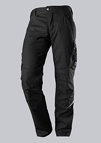 BP 1998-570-0032 Arbeitshose mit Kniepolstertaschen - Schlanke Silhouette - Elastischer Rückengurt - 65% Polyester, 35% Cotton - Kurze Passform - Größe: 54l - Farbe: schwarz von BP